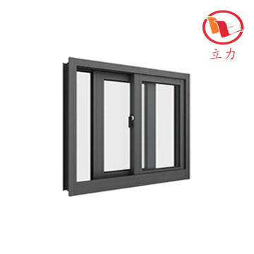 Dark Gray Aluminum Alloy Horizontal Sliding Window