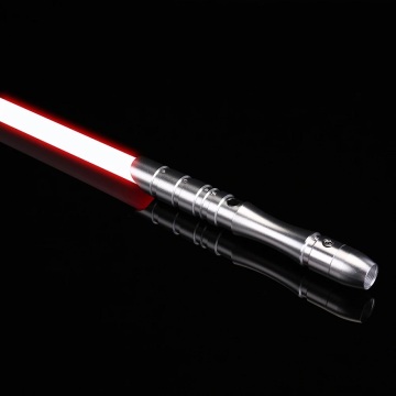 CIELTAN Dueling Blade Lightsaber RGB LED Color Changing Soundfonts Metal Handle Light Saber Blaster Lock Up FOC Halloween Toys