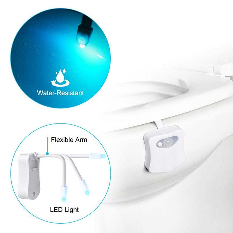 ZK10 Human Motion Sensor Automatic Dropshipping Toilet Seat LED Night Lights Lamp Bowl Bathroom Light 8 Color Lamp Veilleuse