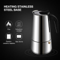 Portable Espresso Moka Coffee Maker Pot Stainless Steel Coffee Brewer Kettle Pot For Pro Barista 100ml/200ml/300ml/450ml/600ml