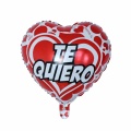 50pcs 18inch Spanish Happy Day I Love You Foil Mylar balloons Love Heart wedding Valentine's Day Helium Balloon Air Globos Ball