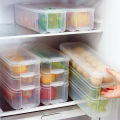 Kitchen Fridge Cabinet Freezer Desk Organizer Plastic Storage Bins Refrigerator Storage Box Food Storage Containers with Lid