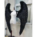 High quality Black Devil angel wings Cosplay costume props Adult large catwalk wings for Costume cosplay show family gathering