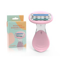 MaxFresh 4-layer Safety Razor Blade Women Razor Whole Body Hair Removal Facial Shaver With a Travel Razor Case