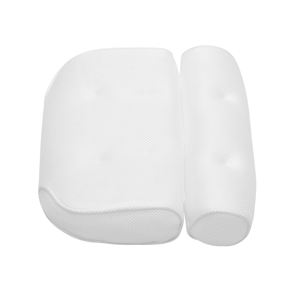 3D Mesh Bath Pillow Soft Waterproof SPA Headrest Bathtub Pillow With Backrest Suction Cup Neck Cushion Bathroom Accessories
