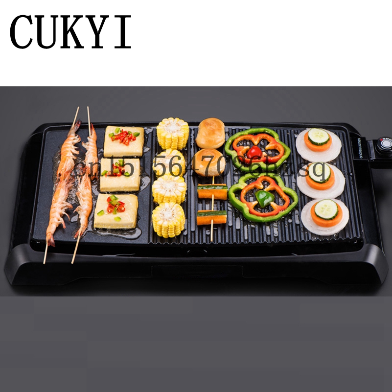CUKYI household Electric Grills & Electric Griddles Barbecue Smokeless Plate Multifunctional frying pan