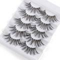 5 Pairs Long Wispy False Eyelashes Black Cross False Eyelashes Full Strip Lashes Handmade 3D Natural Eye Makeup Tools