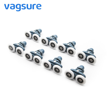 4pcs-8pcs/set Diameter 23mm 25mm ABS Plastic Adjustable Double Swinging Pulley Wheel Shower Cabin Sliding Door Hardware Roller