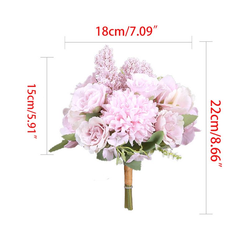 Handmade Romantic Artificial Flowers Blossom with Berries Simulation Bouquet