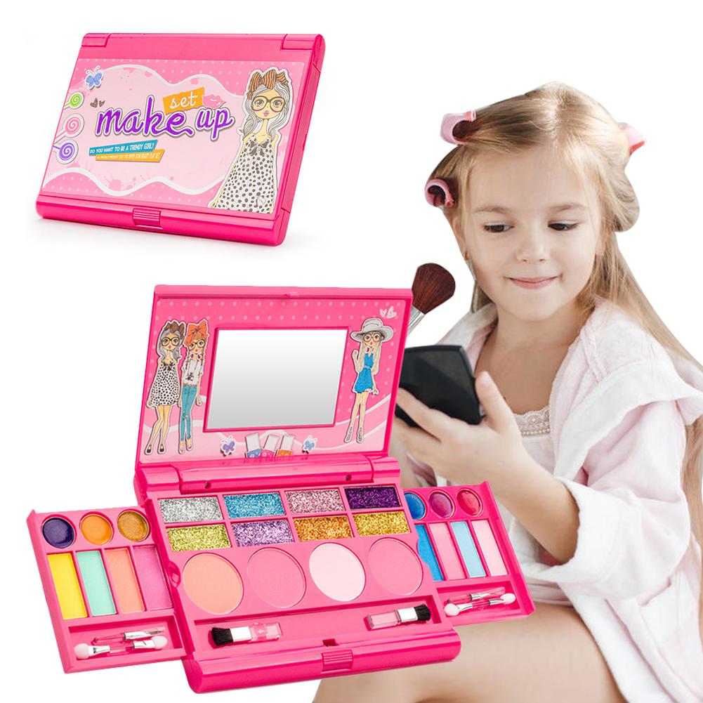 Princess Children's Makeup Cosmetics Playing Box Set Makeup Girl Toy Lipstick Eye Shadow Safe Non-toxic Kit For Over 3 Years Old