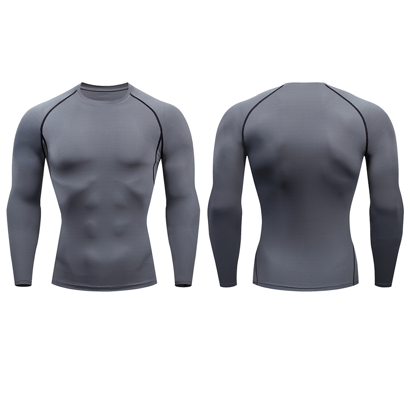 Men Compression Running T Shirt Fitness Tight Long Sleeve Sport Tshirt Training Jogging Gym Sportswear Quick Dry Rashgard