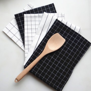 Reusable Kitchen Textile Napkin Ins Wind Simple Design Checks and Stripes Napkin Home Use Kitchen Towel 40x60 NP0804