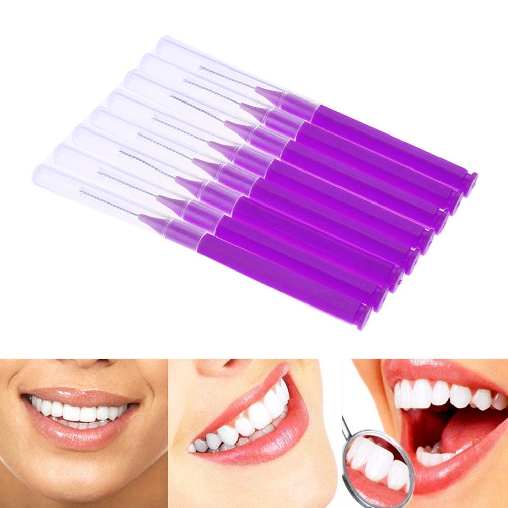 8pcs Tooth Floss Oral Hygiene Dental Floss Soft Plastic Interdental Brush Toothpick Healthy for Teeth Cleaning Oral Care