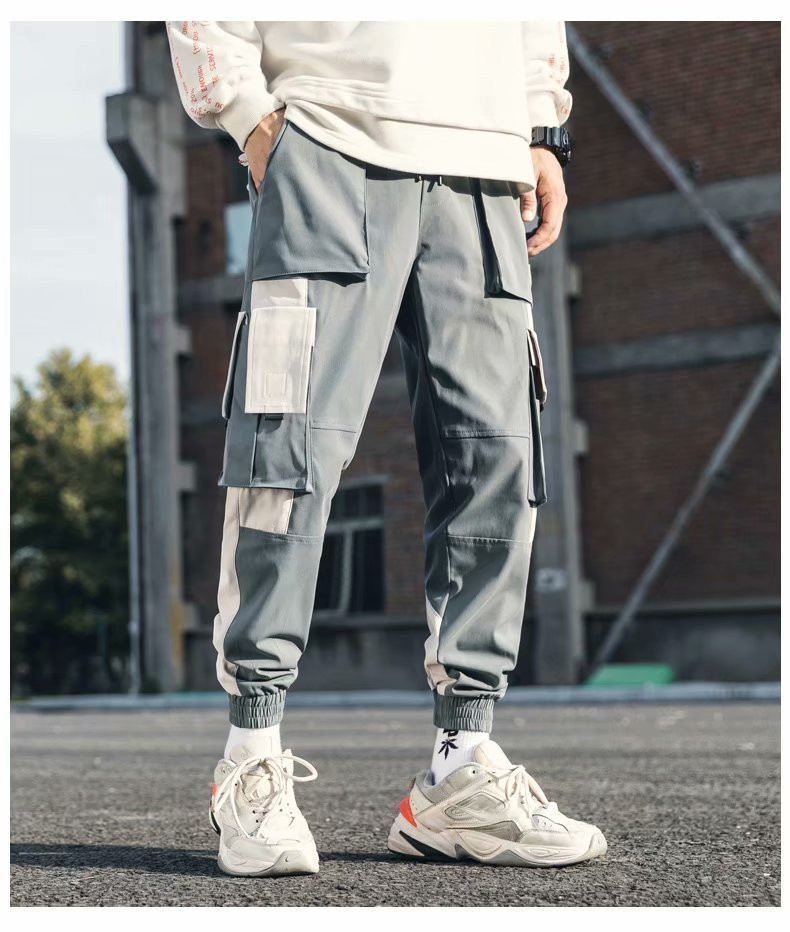 2020 Men's Leisure pants Hip Hop Loose Wide Leg Pants Fashion Decal letter Men Long pants Jogging sports Tide pants Size S-3XL