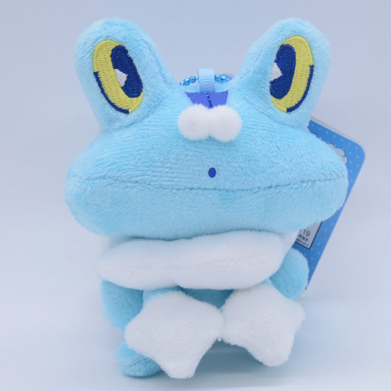 11cm 7pcs/lot Totodile Mudkip Piplup Oshawott Froakie Popplio Squirtle Plush Toys Key Chains Pendants Soft Animals Dolls Gifts