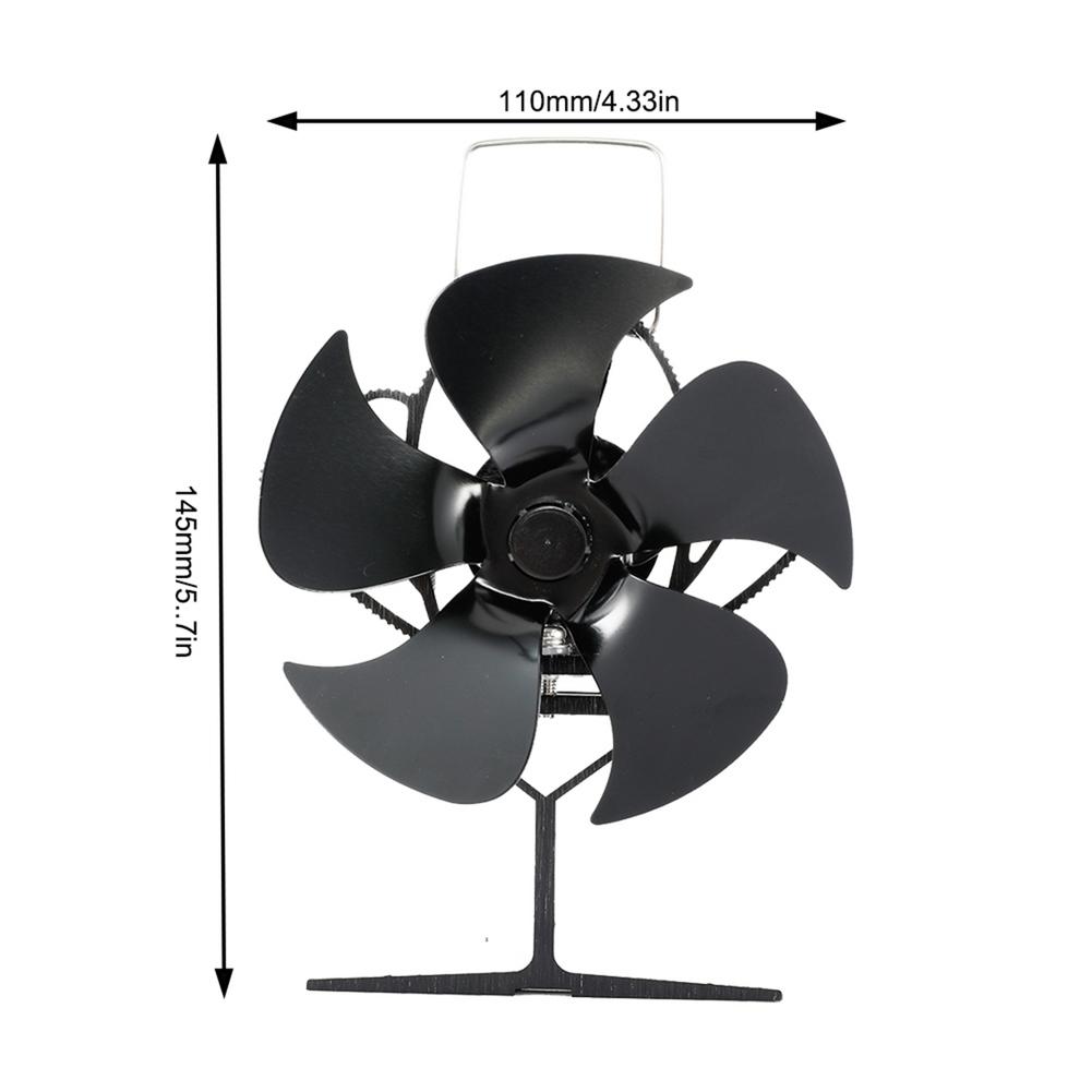 The New Design 5 Blade Fireplace Fan Quiet Safe Heat Powered Stove Fan Wood Stove Fireplace Fan Heating Fan