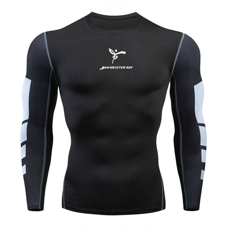 3D Quick Dry Rashgard Running Shirt Men Long Sleeve Compression Shirt Gym T Shirt Fitness Top Sport Shirt Men Soccer Jersey