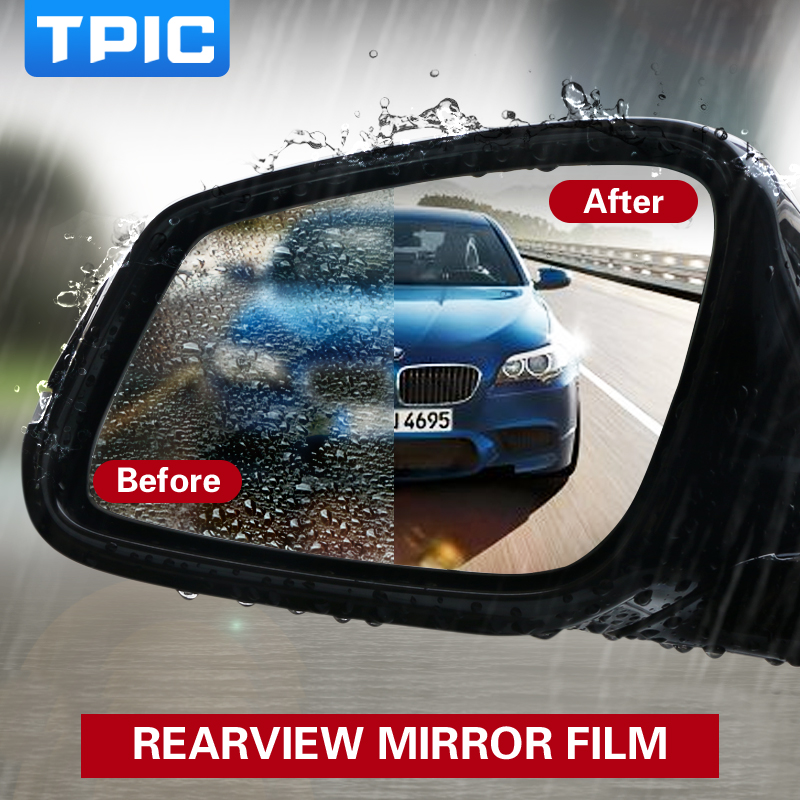 TPIC 2Pcs/Set anti Fog Rainproof car mirror window clear film waterproof protective membrane car Stickers For BMW F30 F20 F10