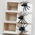 Scare Box Wooden Prank Trick Scaring Toy Spider Worm Gag Toys April Fool's Day Gift Joke Toys TXTB1