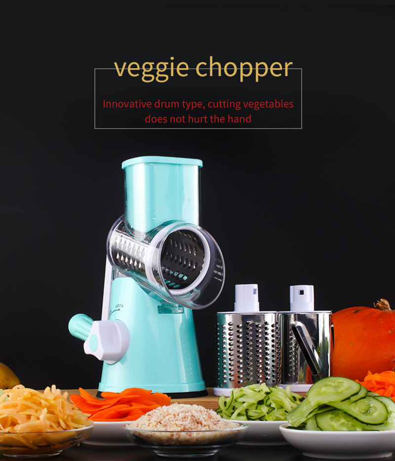 Manual Vegetable Cutter Slicer Kitchen Accessories Multifunctional Round Mandoline Slicer Potato Cheese Kitchen Tool