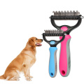 Double-sided Pet Cat Dog Comb Brush Professional Open Knot Rake Knife Pet Grooming Products Hair Fur Shedding Trimmer