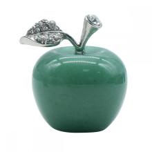 Green Aventurine 1.0Inch Carved Polished Gemstone Apple Crafts Home Decoration Gifts Mom Girlfriend