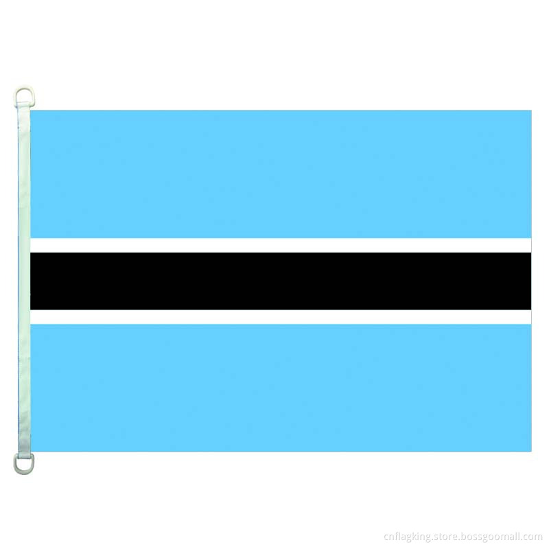 Botswana national flag 100% polyster 90*150CM Botswana banner