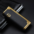 Leather Jet Lighter Gas Torch Turbo Lighter Gun Eagle Emboss Windproof Cigar Pipe Lighter 1300 C Butane No Gas