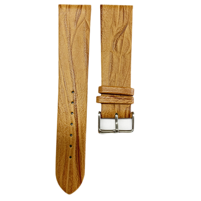 Natural wood leather watch strap