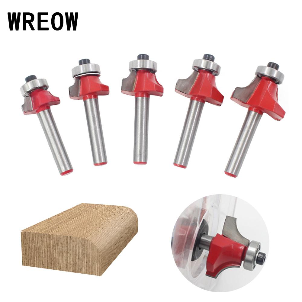 1/4 inch Round Shank Wood Milling Cutters Carbide Router Bit Straight End Mill Trimmer Corner Cleaning Flush Trim Tool Cutter