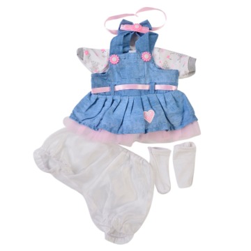 Fashion Doll Clothing Suit For 16-17 Inch Baby Doll Pure Handmade Doll Dress Reborn Girl Doll Accessories For Children Kid Gifts