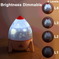 LED Colorful Rocket Projector Lamp with Star Universe Ocean Birthday Five Slides Night Light Gift For Friends Kids D30