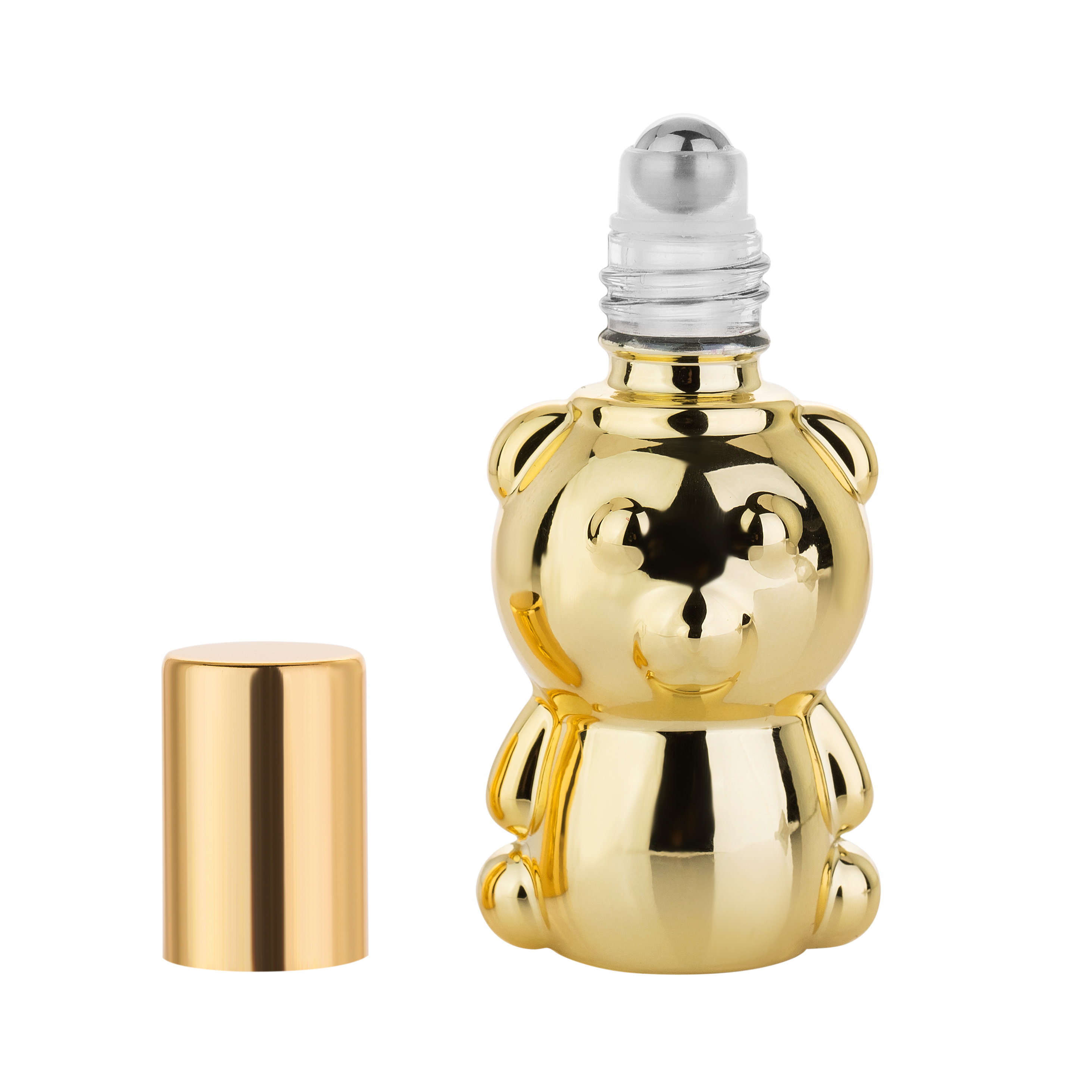 MUB- 8ml Mini Essential Oils Metal Roller Ball Glass Perfume Bottles Gold Cap No Line Traveler Empty Roll-On Refillable Bottles