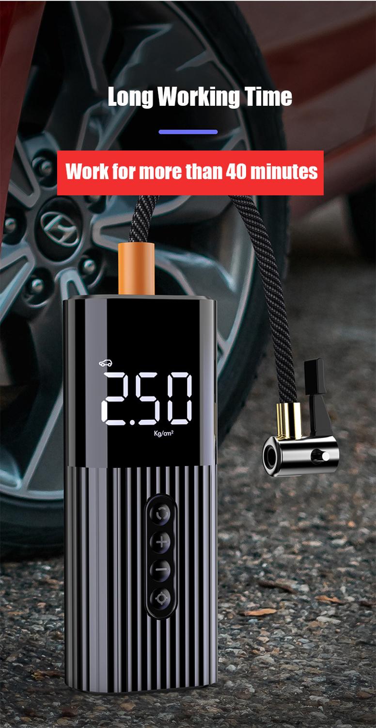 Portable Wired Car Air Compressor 12V 60W Mini Digital Car Tyre Inflator Pump for Car Motorcycle Bicycle Ball with Lighting