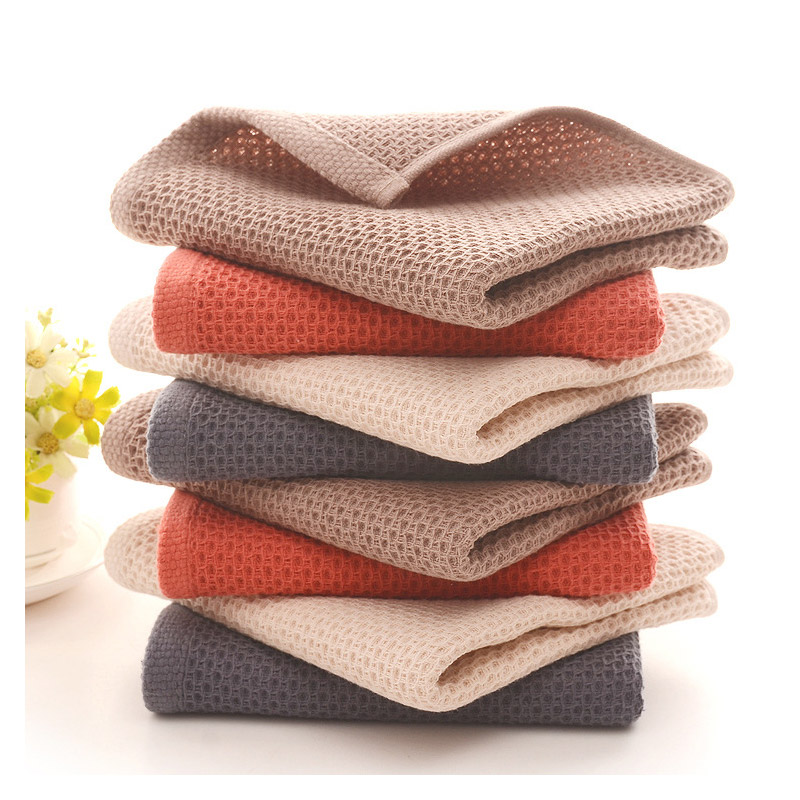 10PC 100% Cotton Hand Towels for Adults Plaid Hand Towel Face Care Magic Bathroom Sport Waffle Towel 33x72cm