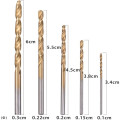 50Pcs Drill Bit Set Titanium Coated Twist Drill HSS High Speed Steel Drill Bits Set Tool Power Tools 1/1.5/2/2.5/3mm for Wodd