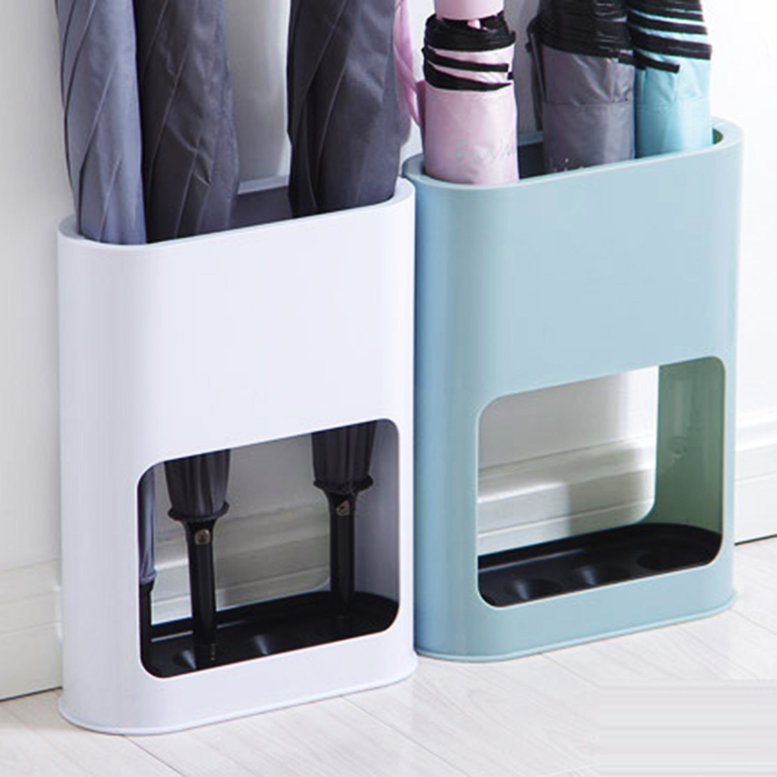 HOT Home Oval Wet Dry Umbrella Rack Stand Hallway Entryway Draining Can Holder Eco-Friendly Household Storage Container