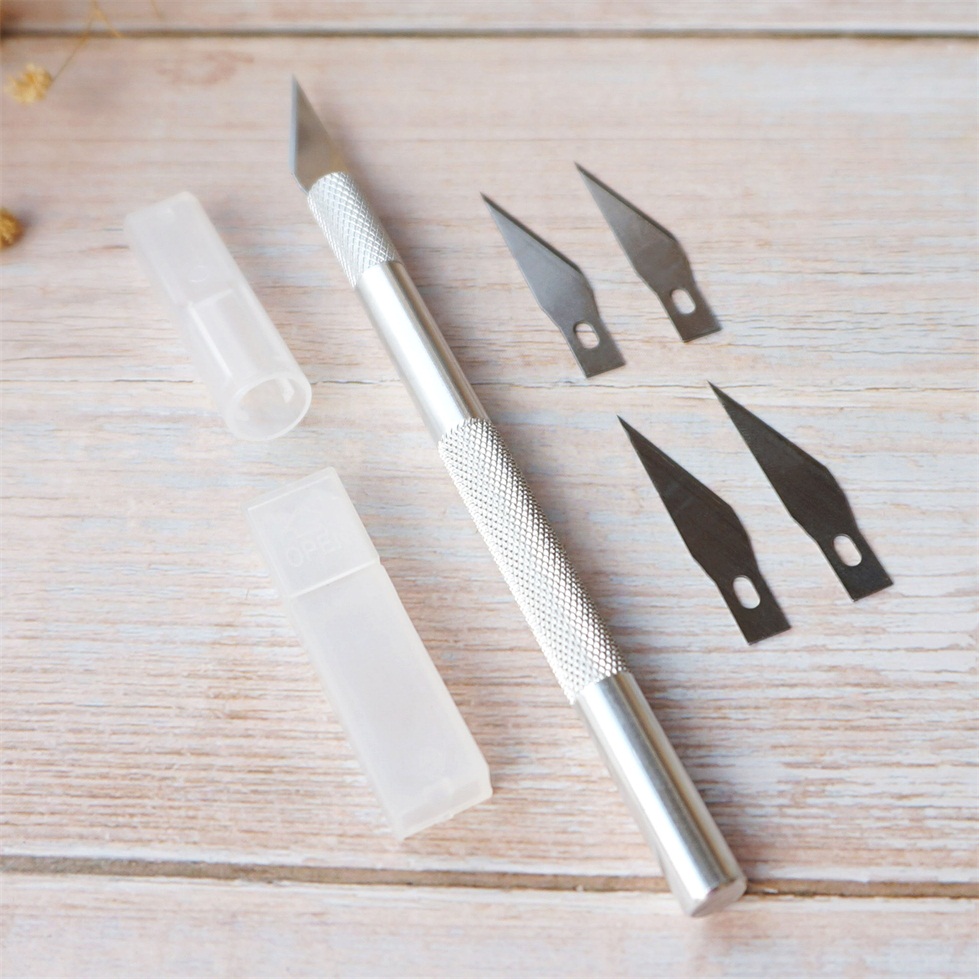 1 Set Caving Knife Metal Precision Cutting Hobby Engraving Knife Sculpture Knife Tools Fondant Gum Paste Cutter Baking Tools