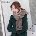 MS.Minshu Mink Fur Scarf Balls Genuine Mink Fur Balls Scarf Winter Women Warmer Korean women Fashion Scarf