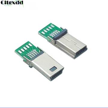 Cltgxdd 1PCS Mini 10 Pin Male USB Data Cable Connector Mini USB 10P Plug Socket Charging Adapter W/ PC Board