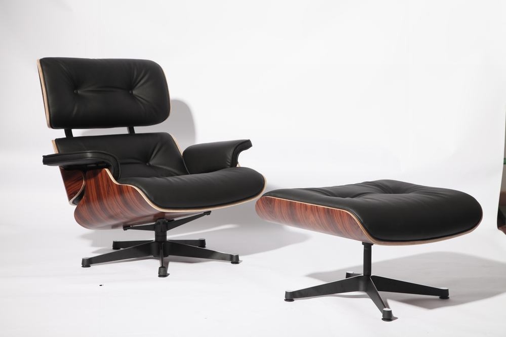 Leather Eames Lounge Black