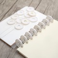 30PCS White Heart Binding Discs Plastic Round Button Loose-leaf Binder Notebook Disc Mushroom Hole Binder Buckle Office Supplies