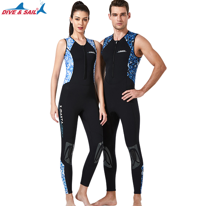 Triathlon Wetsuit 3mm - Women's Men's Sleeveless Long John Neoprene for Water Sports Swimming Ironman Suit Diving Suit Wet Suit