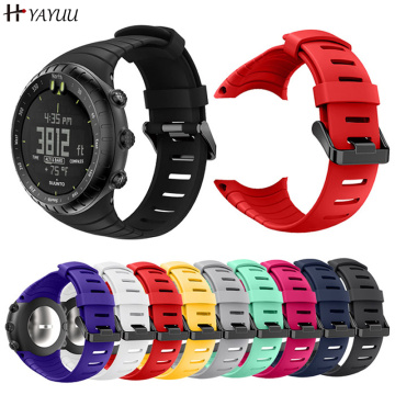 YAYUU Watch Band For Suunto Core Soft Silicone Replacement Wrist Sport Bands With Metal Clasp For Suunto Core Smartwatch