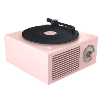 Vinyl Record Player Speaker Wireless Portable Mini Steel Retro Atomic Speaker Radio Cassette Recorder