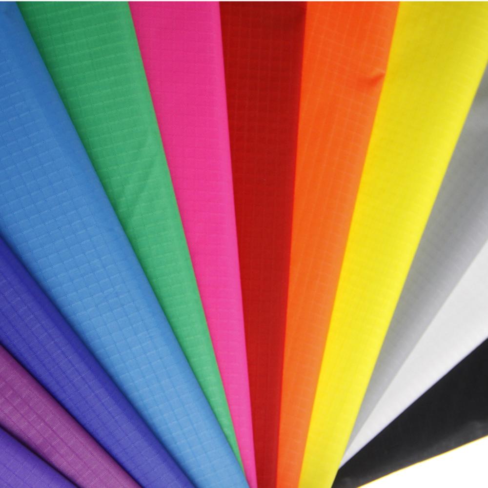 Lightweight Ripstop Nylon Fabric Tricolor PU-Coated Water Repellent Flags Kite Sail Tent Crafts Make Material Accessory