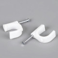 100pcs 5mm Round Steel Nail Cable Wire Wall Hanging Screw Clips Cable Clip For RG59 RG6 White High Quality Low Price Favorable