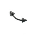 316L Surgical Black Curved Barbell with Cones