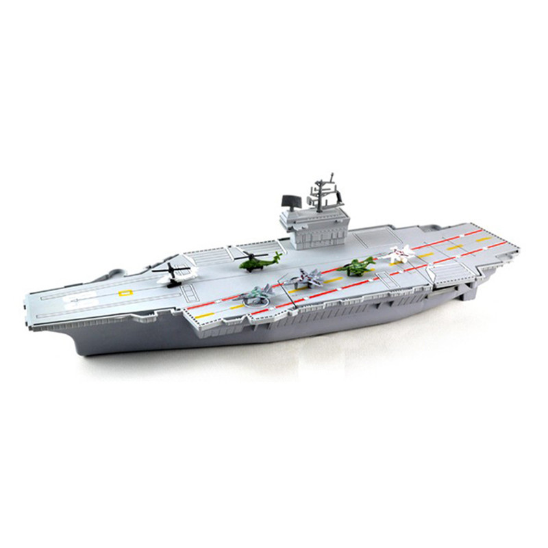 Aircraft Carrier Model Military Planes Simulation Aircraft Carrier Static Model With 6 Airplane Kids Children Gift Toys