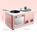 Multifunction 3-in-1 Electric Breakfast Station Toaster Oven Griddle Electric Bread Grill Mini Bread Toaster Baking Oven EU 220V